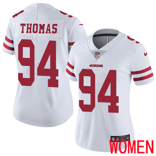 San Francisco 49ers Limited White Women Solomon Thomas Road NFL Jersey #94 Vapor Untouchable->youth nfl jersey->Youth Jersey